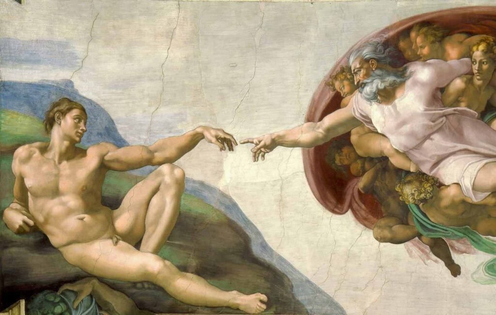 Near Touching Hands Adam God